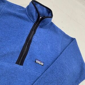 Patagonia Synchilla Fleece Quarter Zip Pullover Blue Small Mens Vintage Style
